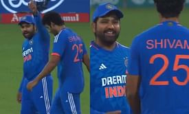 [Watch] Shivam Dube picks up a wicket after taking Rohit Sharma's advice during 2nd IND vs AFG T20I