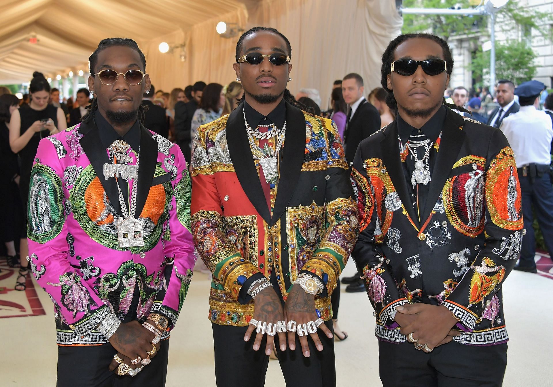 The Migos at the Fashion &amp; The Catholic Imagination Costume Institute Gala / Image via Getty