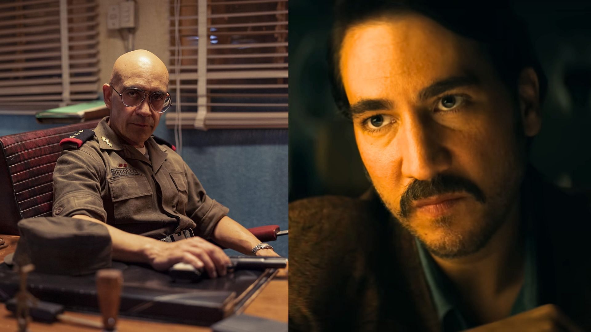 Jose Zuniga and Alberto Ammann in Narcos (Image via Netflix)