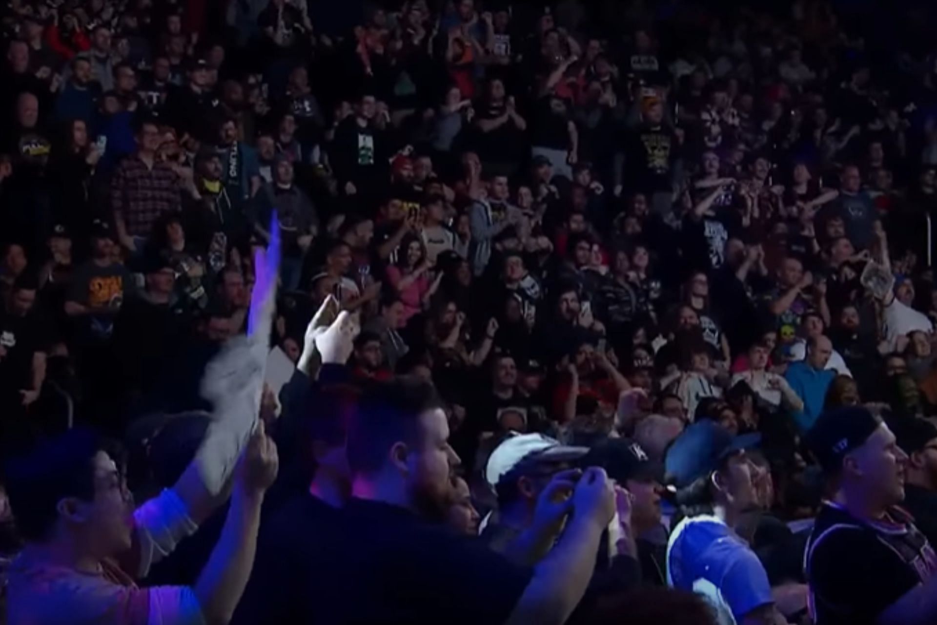 A heckler was taken off the venue during an AEW taping