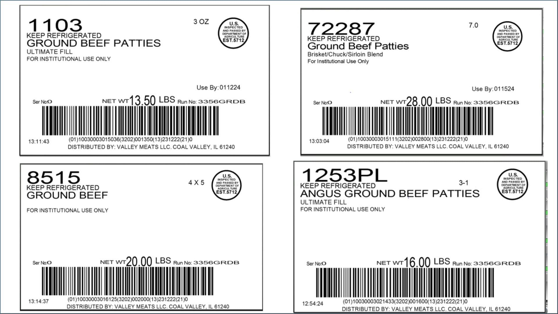 The affected raw ground beef products came with use by date of January 15, 2024 (Image via FSIS)