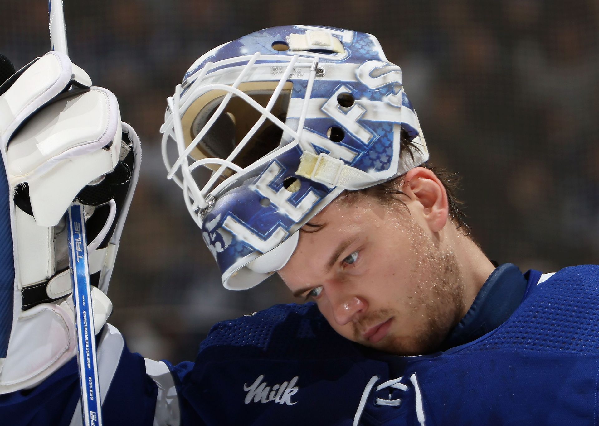 Ilya Samsonov of the NHL&#039;s Toronto Maple Leafs