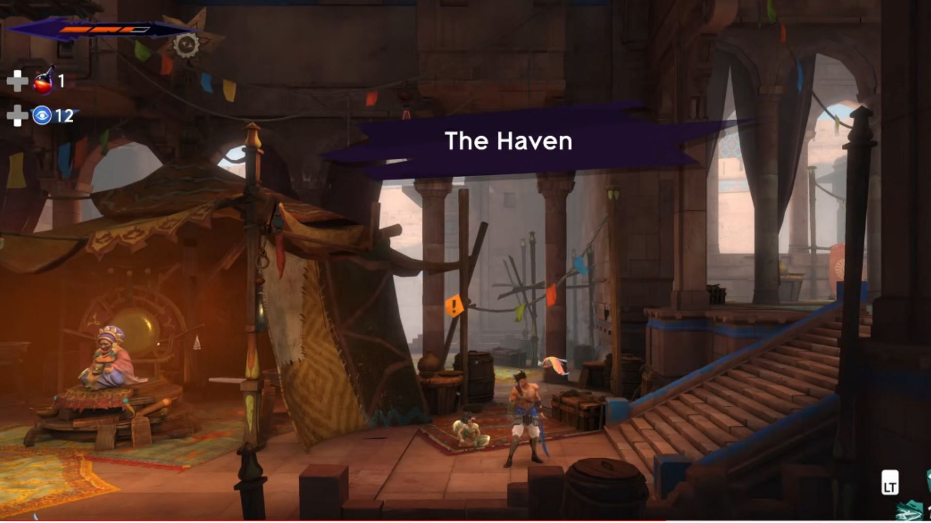 Make your way to the Haven located at Mount Qaf (Image via Ubisoft)