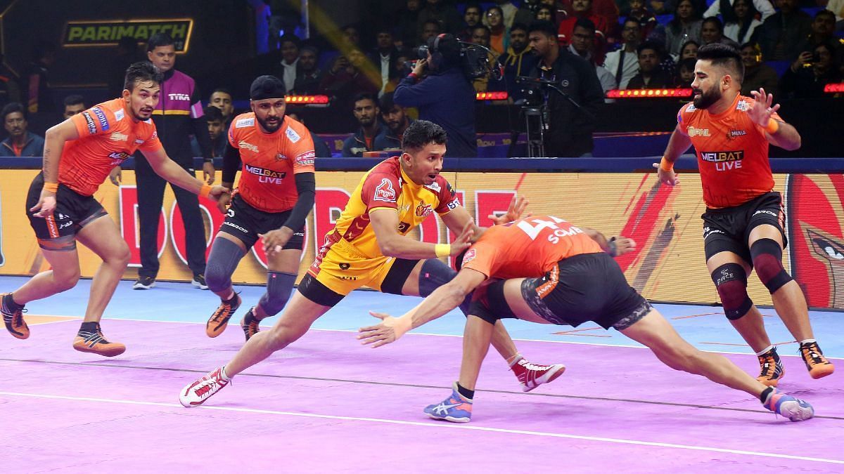 U Mumba in action against Telugu Titans (Image Courtesy: PKL)