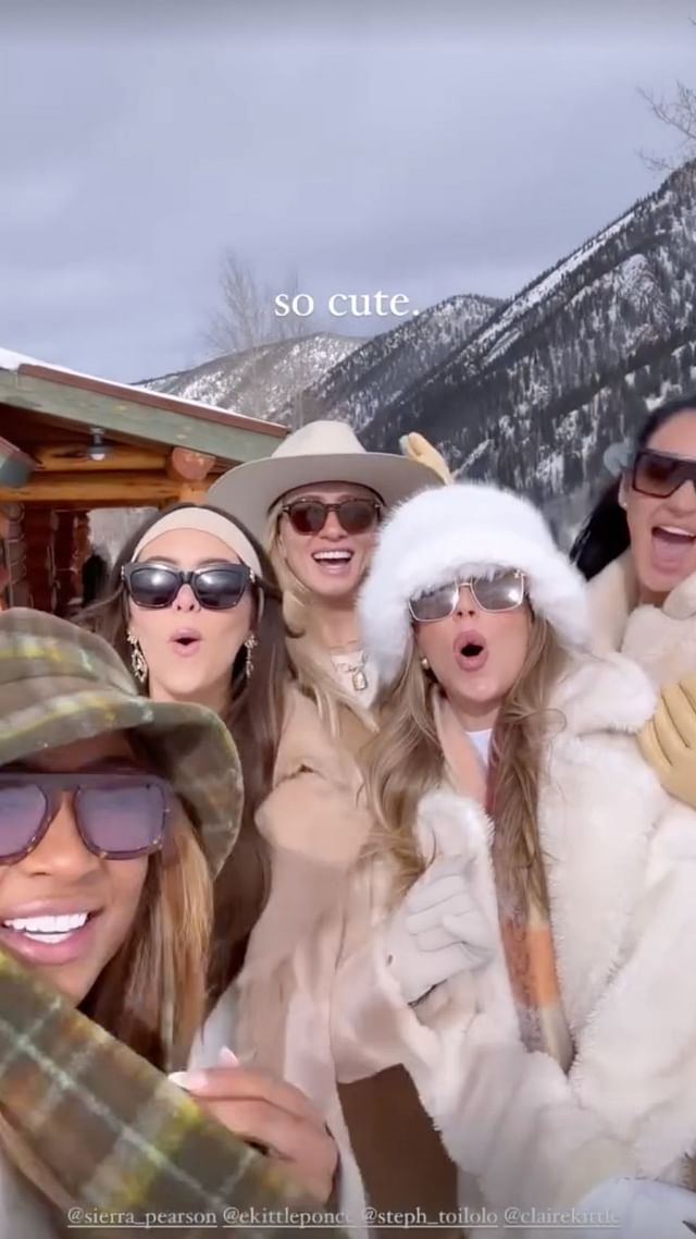 Kayla Nicole and Claire Kittle with friends in Aspen