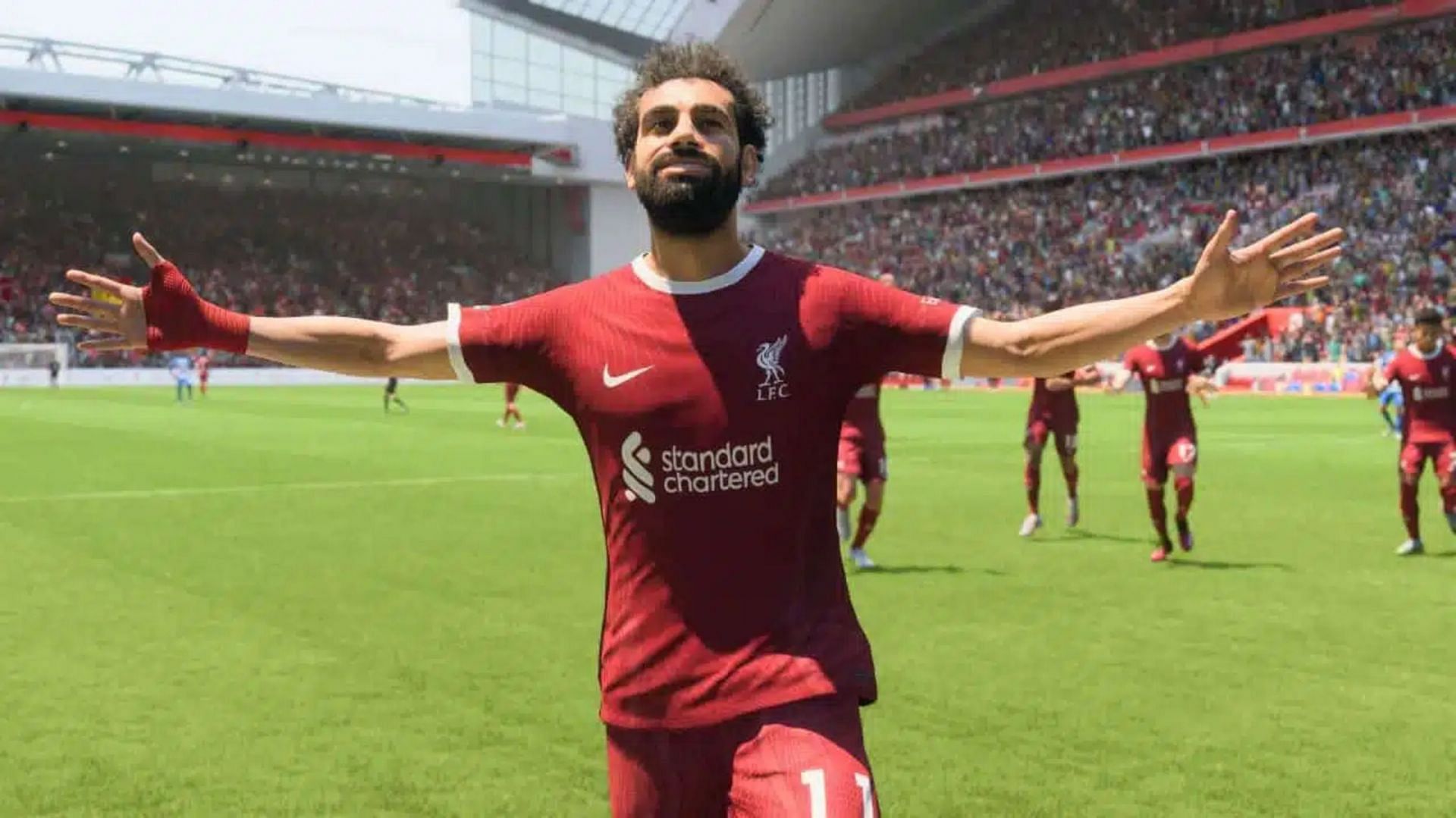 Trailblazers Mohamed Salah is one of the best EA FC cards possessing Technical PlaStyle+ (Image via EA Sports)