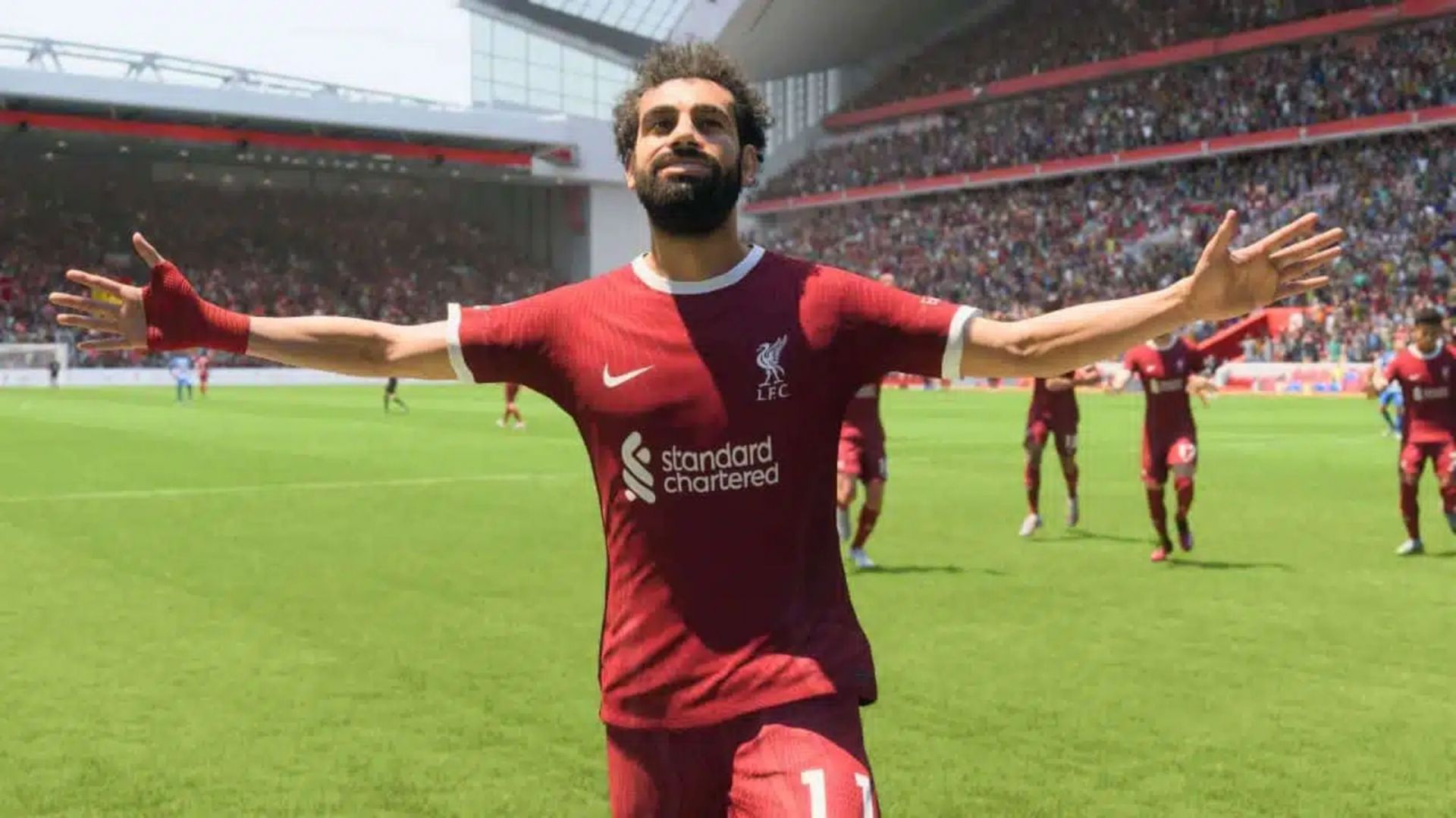 Trailblazers Mohamed Salah is one of the best EA FC cards possessing Technical PlaStyle+ (Image via EA Sports)