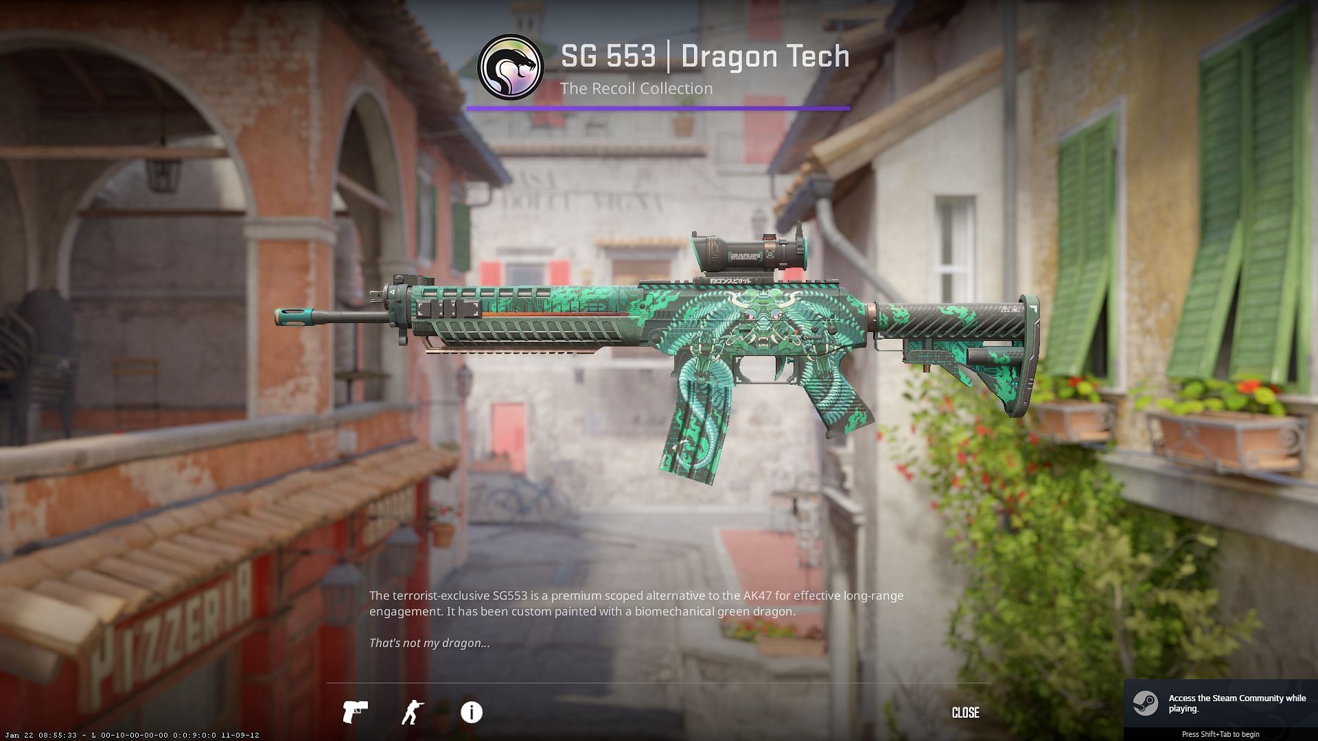 SG-553 Dragon Tech (Image via Valve)