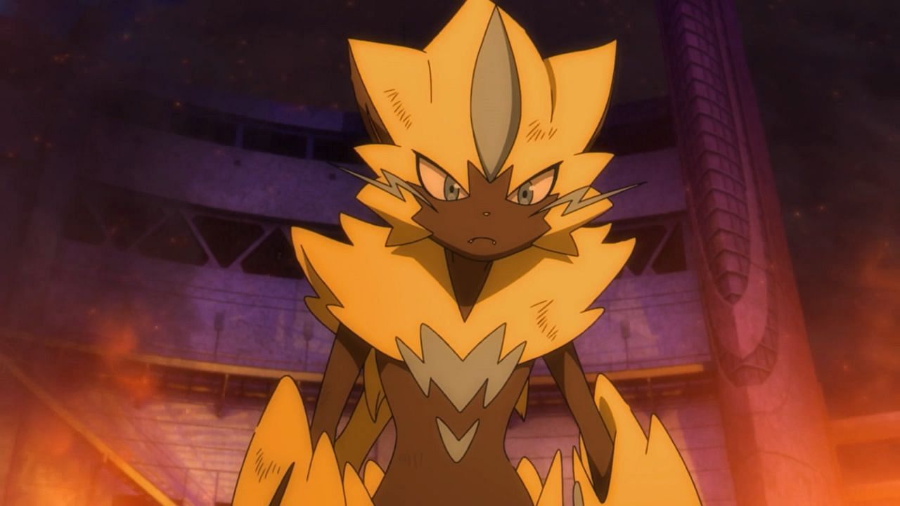 Zeraora, as seen in the anime (Image via The Pokemon Company)
