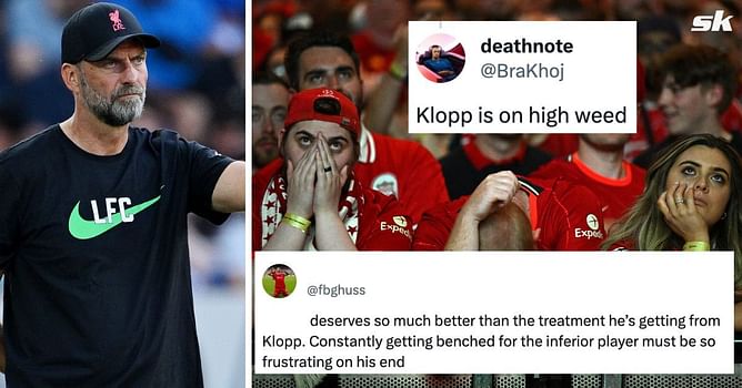 “Klopp is high on weed”, “Benched for the inferior player” - Liverpool fans fume as 24-year-old misses out on starting line-up to face Newcastle
