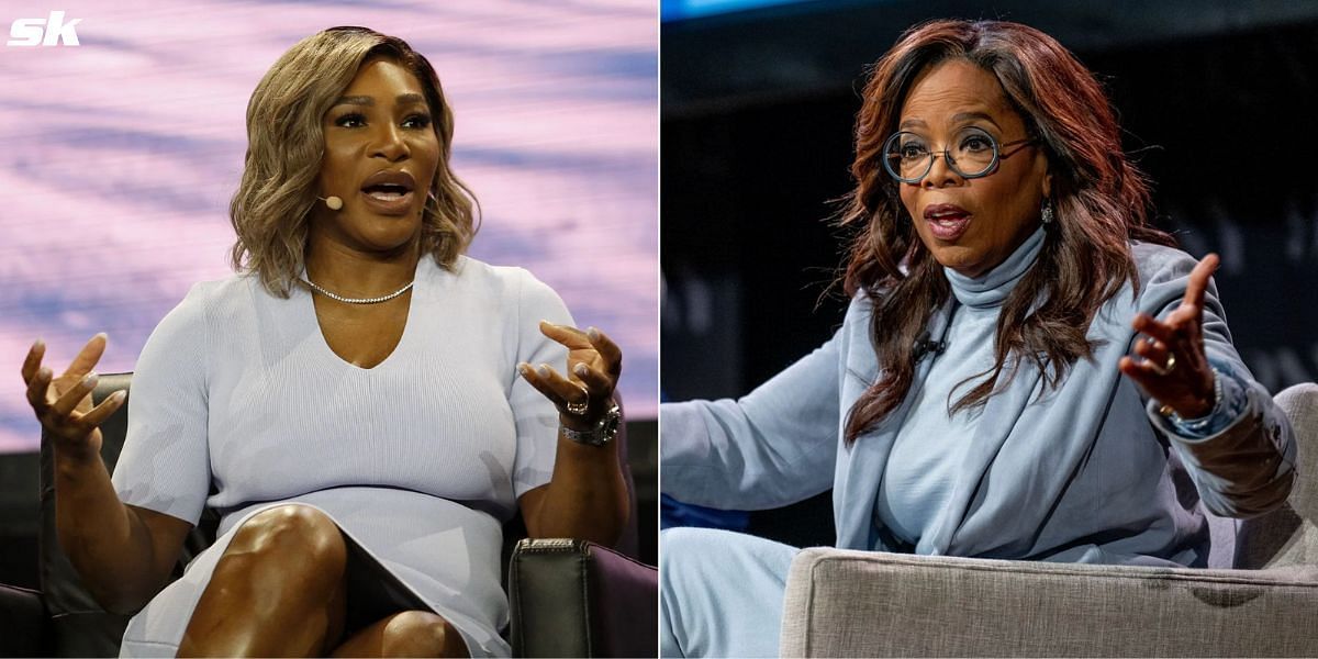 Serena Williams (L) and Oprah Winfrey (R)