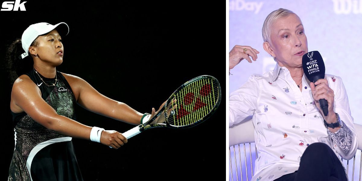 Naomi Osaka (L) and Martina Navratilova (R)