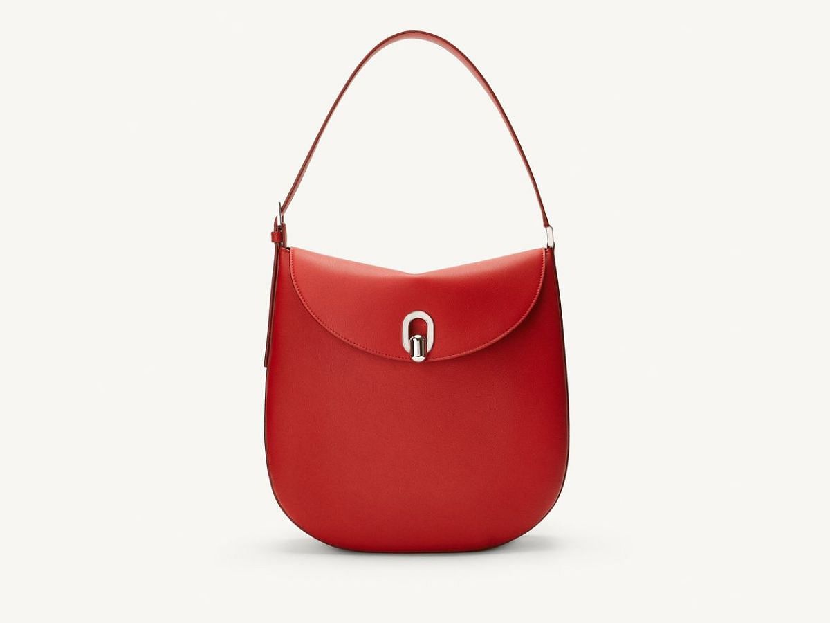 Best red handbags to gift her this Valentine&#039;s Day- Savette Large Tondo Hobo - $875 (Image via NET-A-PORTER)
