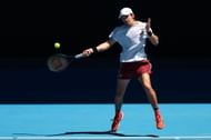 Alex de Minaur practices ahead of the 2024 Australian Open at Melbourne Park - Getty Images