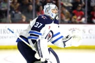 Connor Hellebuyck of the NHL's Winnipeg Jets