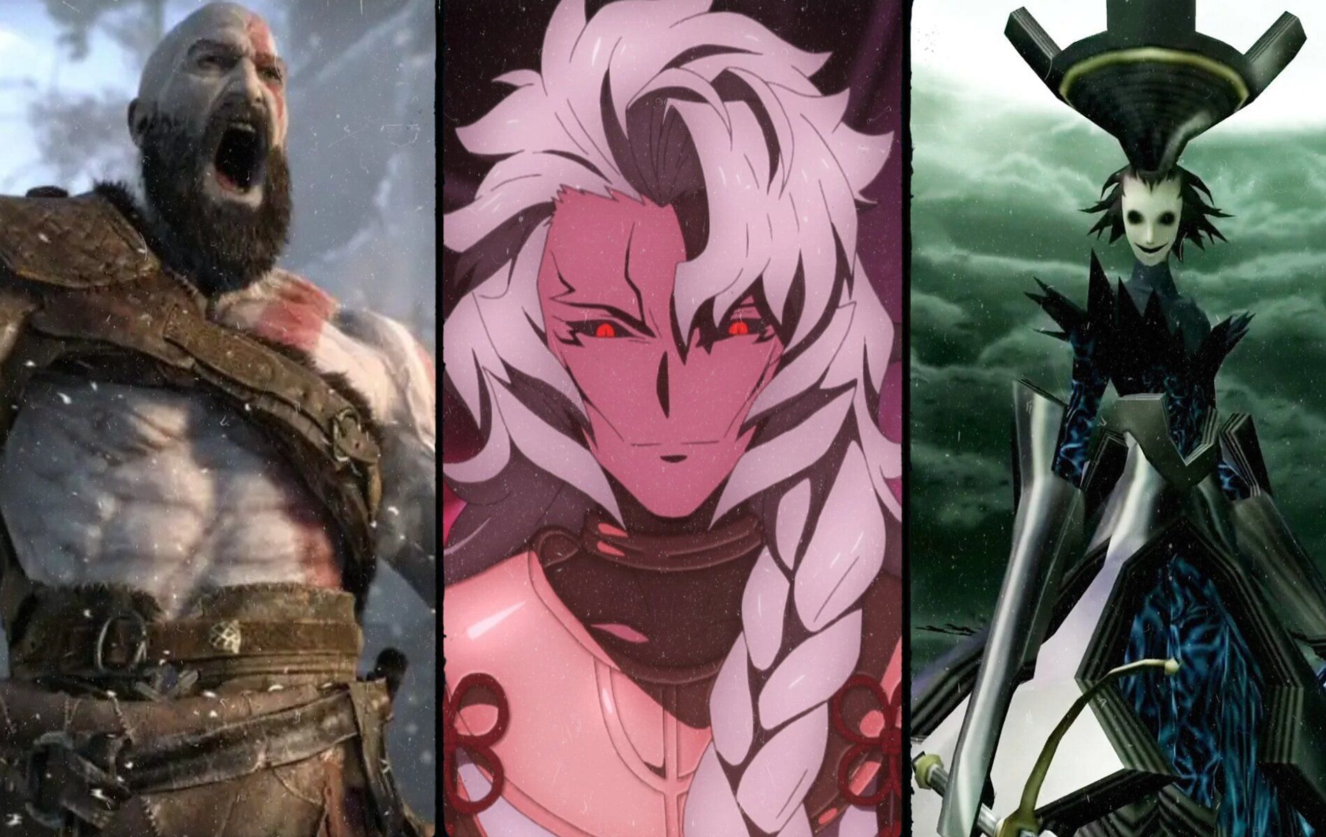 Kratos, Nyx and Goetia from Fate, God of War and Persona 3