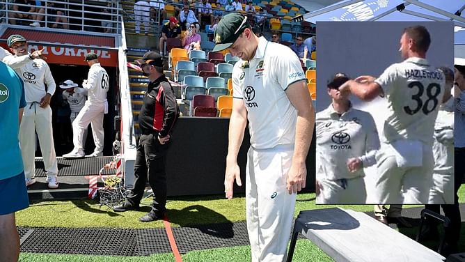 [Watch] Josh Hazlewood jokingly drives away COVID-19-positive Cameron Green during team celebrations in the 2nd AUS vs WI Test