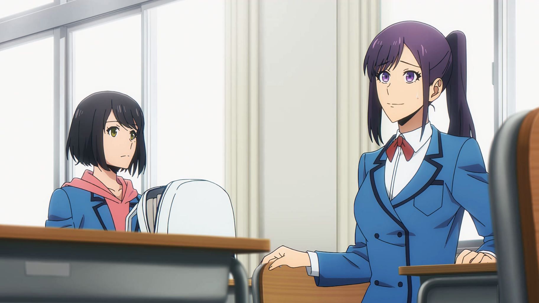 Jinah and Song-Yi in episode 2 (Image via A-1 Pictures)