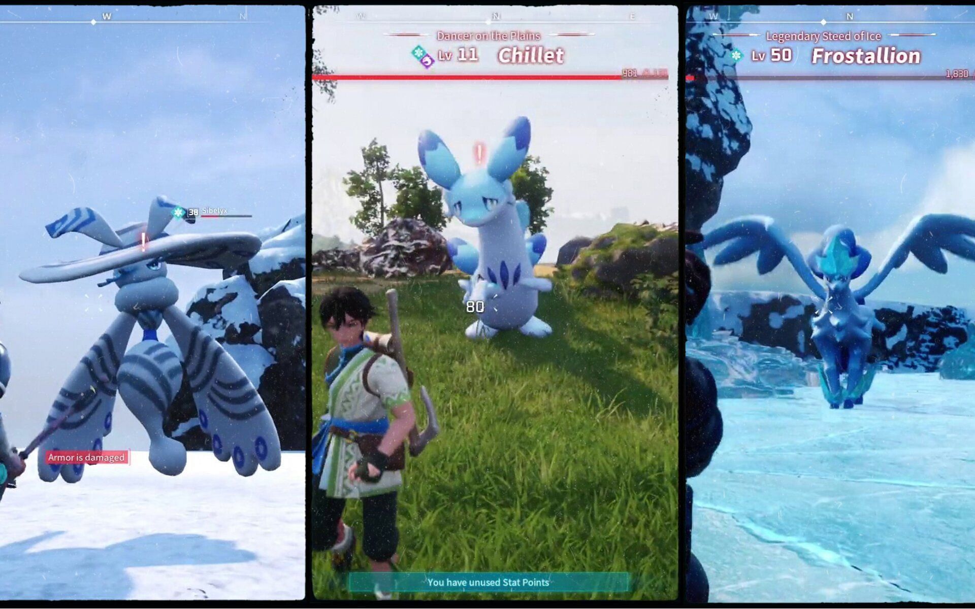 Sibelyx, Chillet and Frostallion are one of the strongest Ice-type Pals in Palpagos.