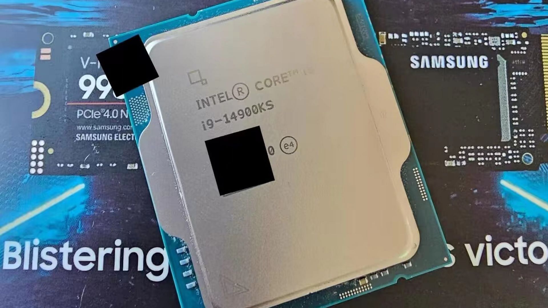A leaked look at the Core i9-14900KS chip (Image via @9550pro/X)