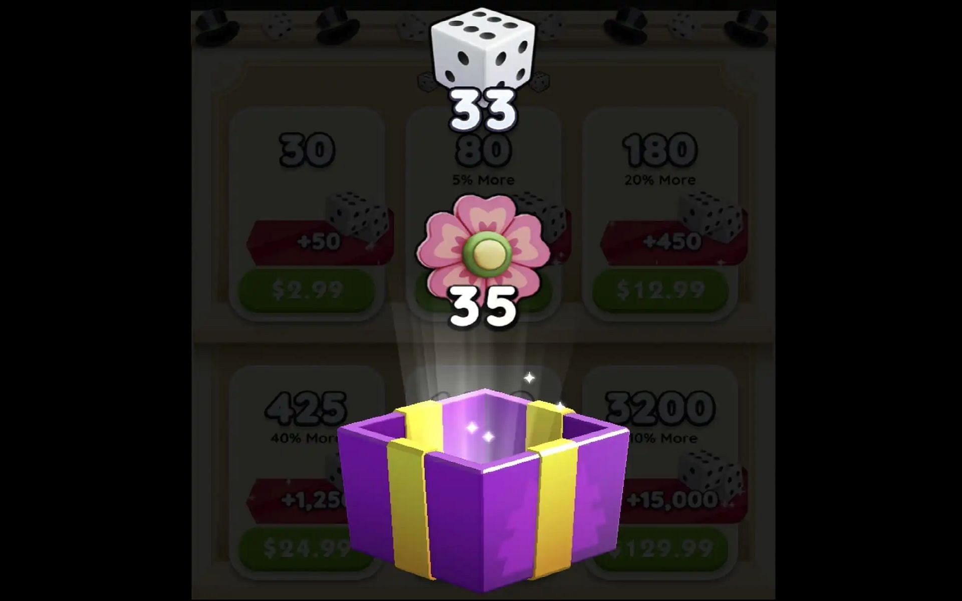 The in-game shop gifts free rewards that may contain these tokens (Image via Scopely)