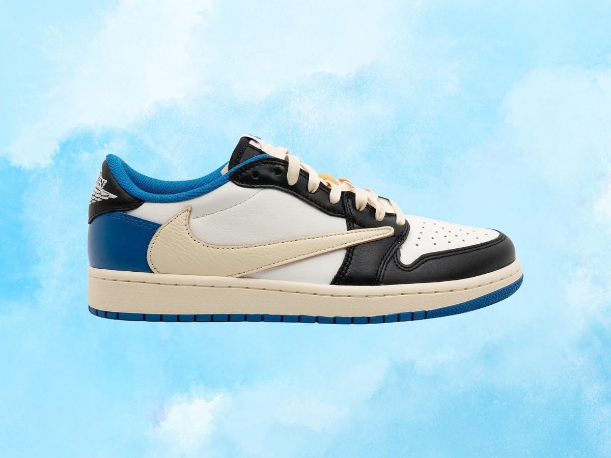 The Jordan 1 Retro X Fragment Design Low Blue (Image via eBay)