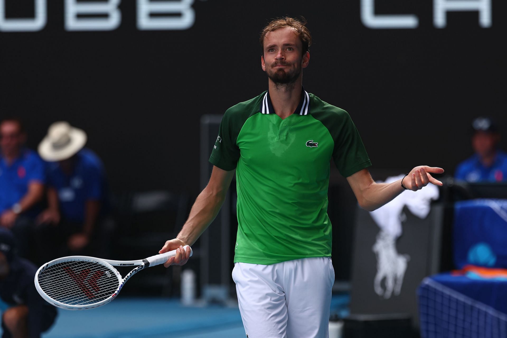 Daniil Medvedev celebrates his win against Hubert Hurkacz at the 2024 Australian Open - Getty Images