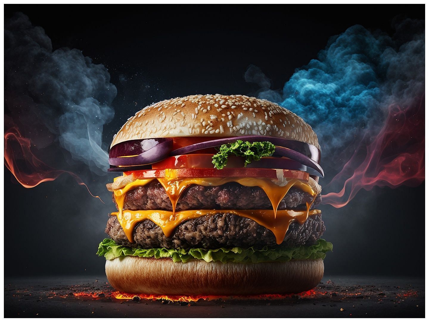 Hamburgers impact on health (Image via vecteezy)