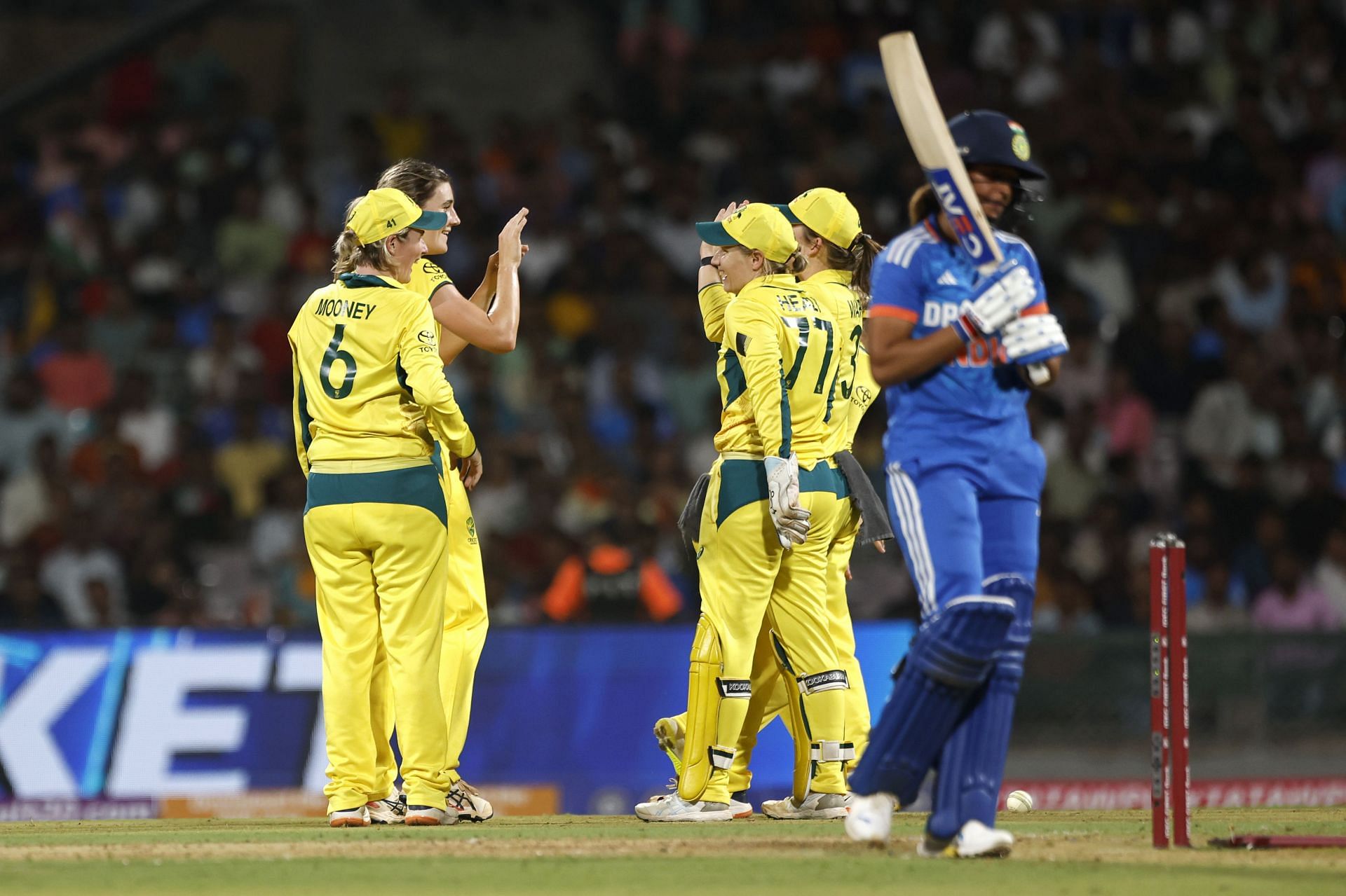 India set below-par targets for Australia in the last two T20Is. [P/C: Getty]