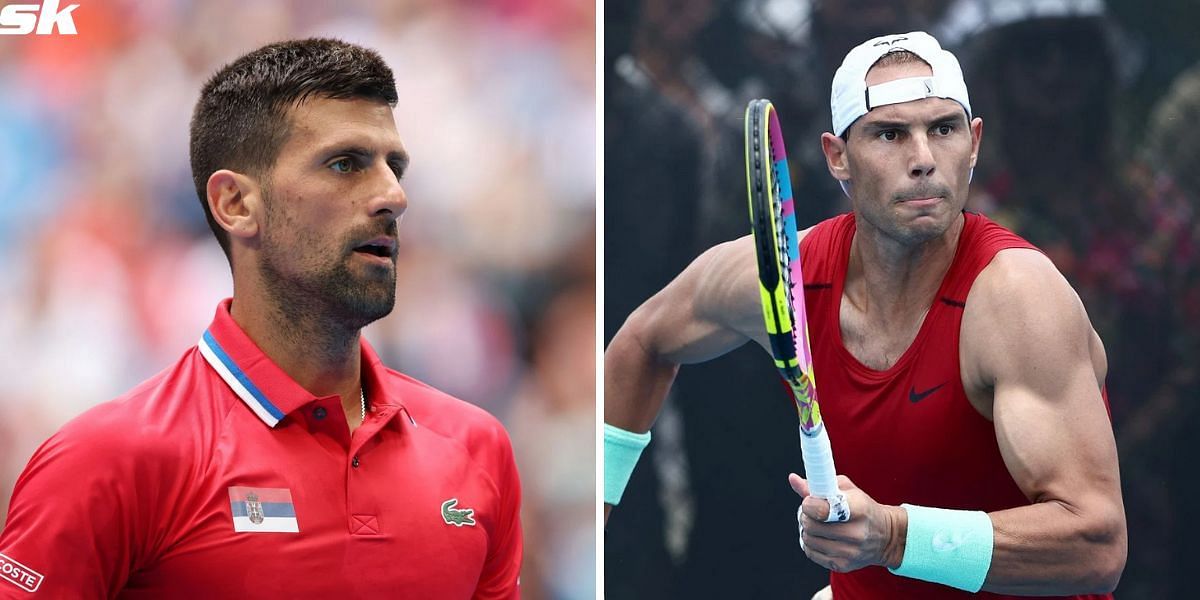 Novak Djokovic (left) and Rafael Nadal