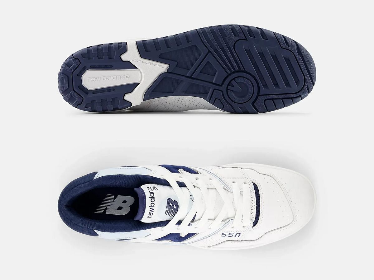 New Balance 550 &ldquo;Quarry Blue&rdquo; sneakers (Image via Sneaker news)