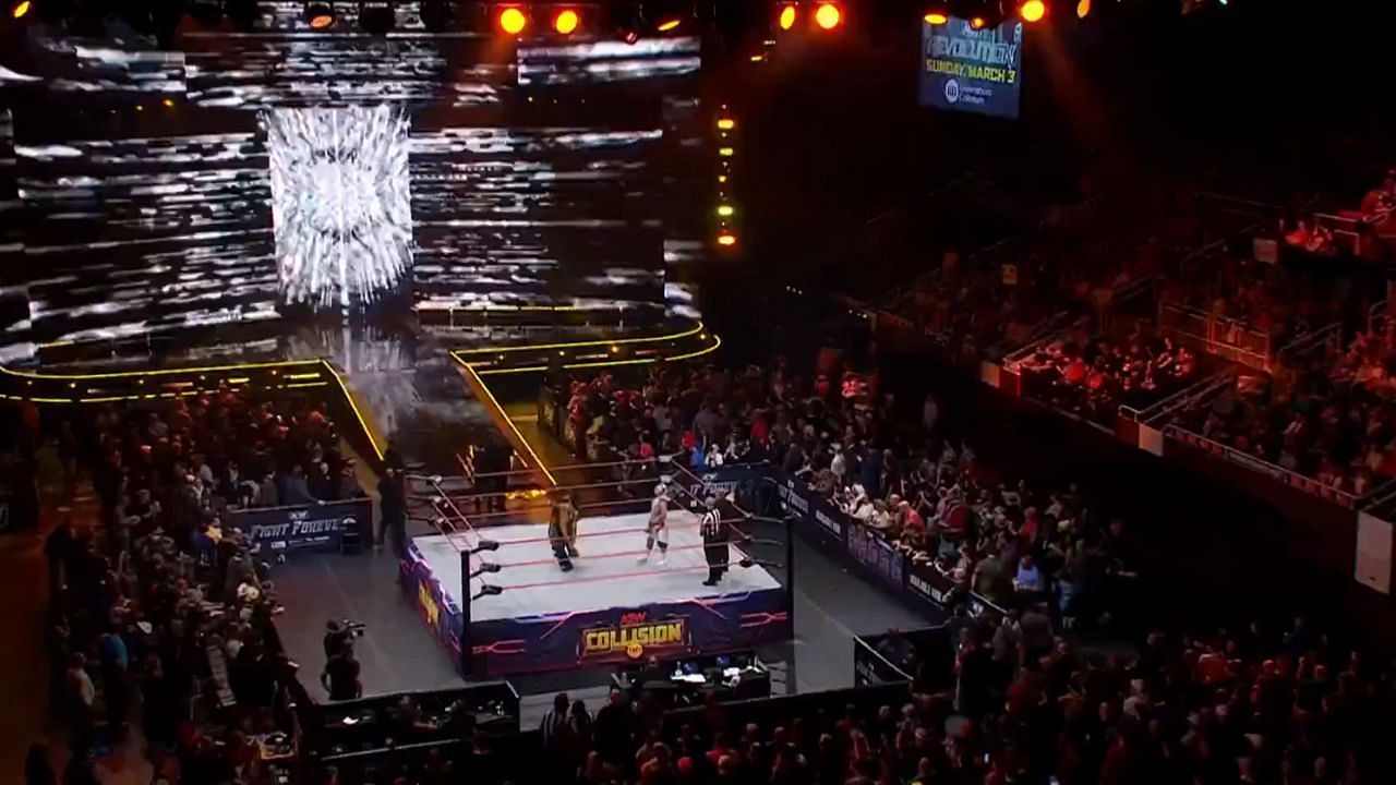 The AEW Collision arena from last week