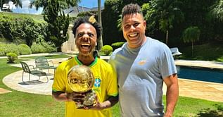 "I met Ronaldo dad" - Cristiano Ronaldo superfan iShowSpeed makes hilarious claim on social media as he meets Ronaldo Nazario