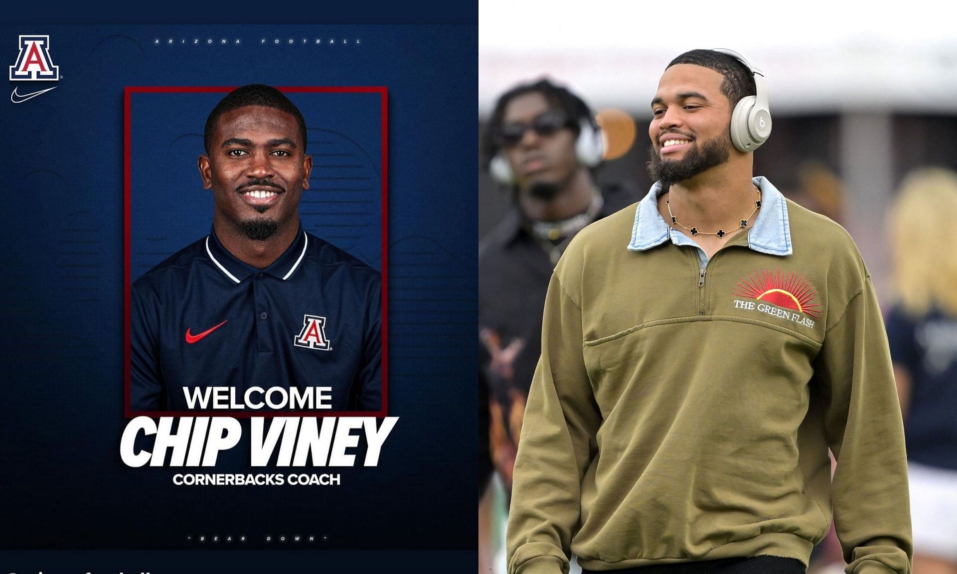 Caleb Williams backs as former San Jose State CB coach Chip Viney (credits: Williams