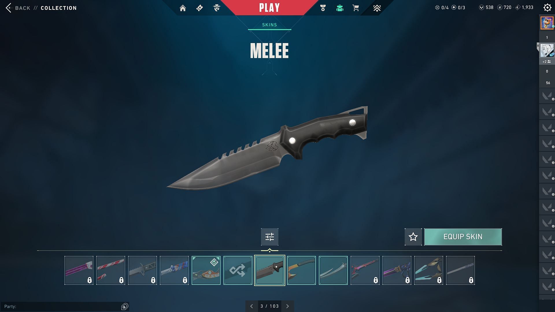 The weapon, Melee (Image via Riot Games)