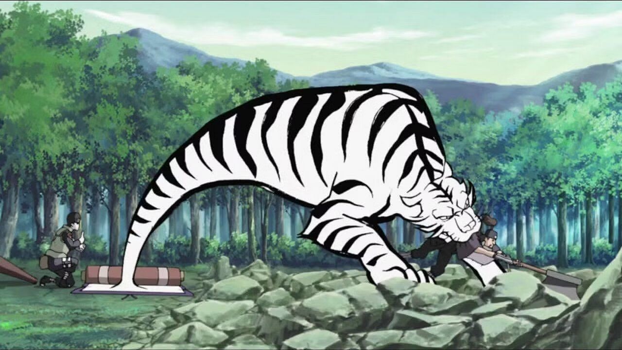 Sai using one of his sealing techniques (Image via Studio Pierrot).