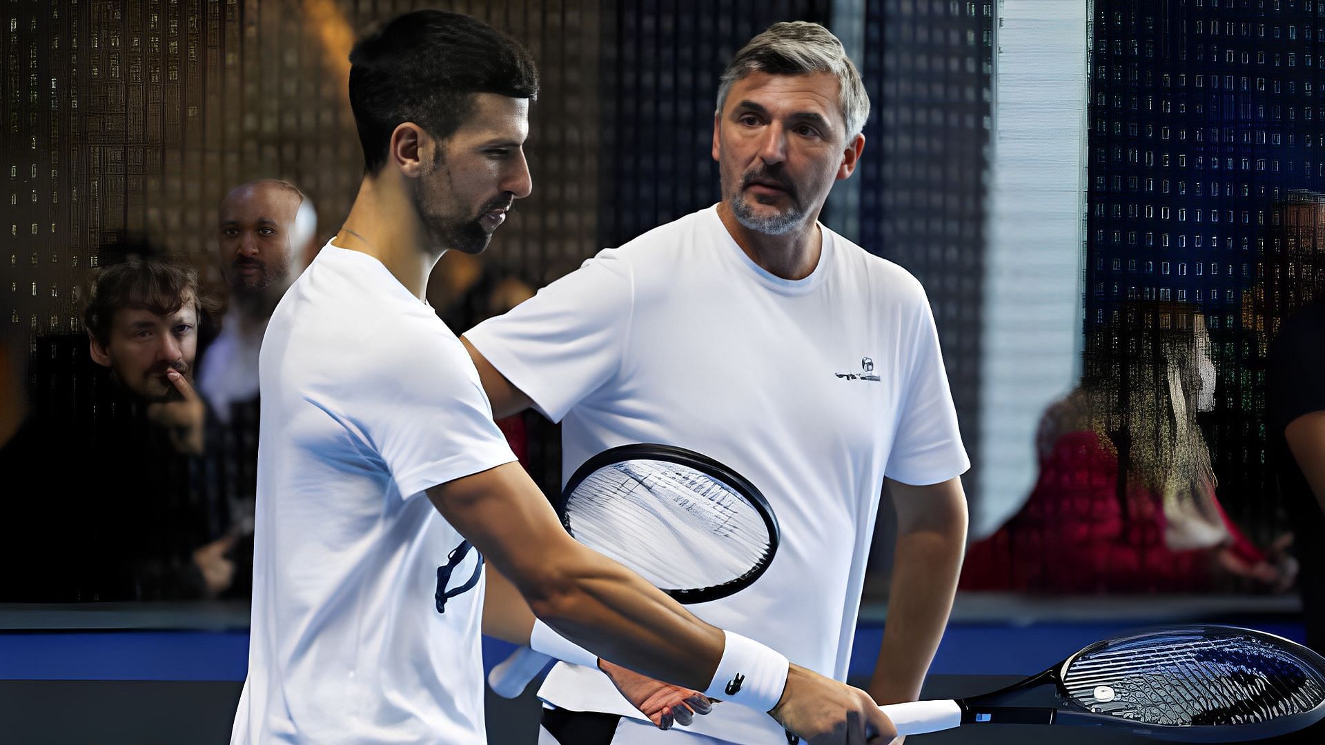 Novak Djokovic (left) and his coach Goran Ivanisevic