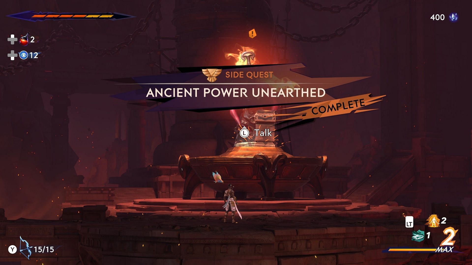 Side quests in Prince of Persia The Lost Crown take you across the map. (Image via Ubisoft)