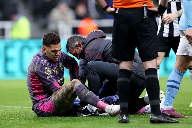 "He had a big knock" - Manchester City boss Pep Guardiola gives Ederson injury update as Brazilian limps out of Newcastle win