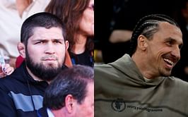 Khabib Nurmagomedov spotted with Zlatan Ibrahimovic at AC Milan's game in Italy