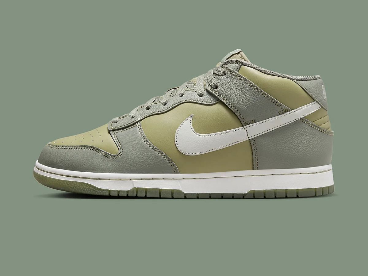 Nike Dunk Mid &ldquo;Dark Stucco&rdquo; sneakers (Image via Nike)