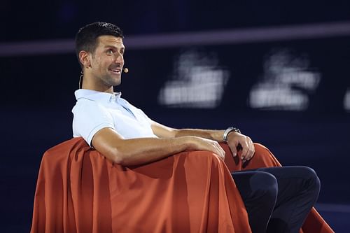 The Serb ahead of the 2024 Australian Open at Melbourne Park - Getty Images