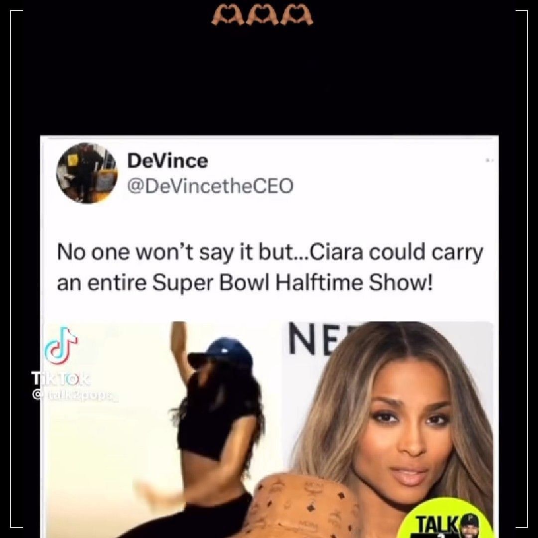 Ciara responds to fans request for her to perform at the Super Bowl show.