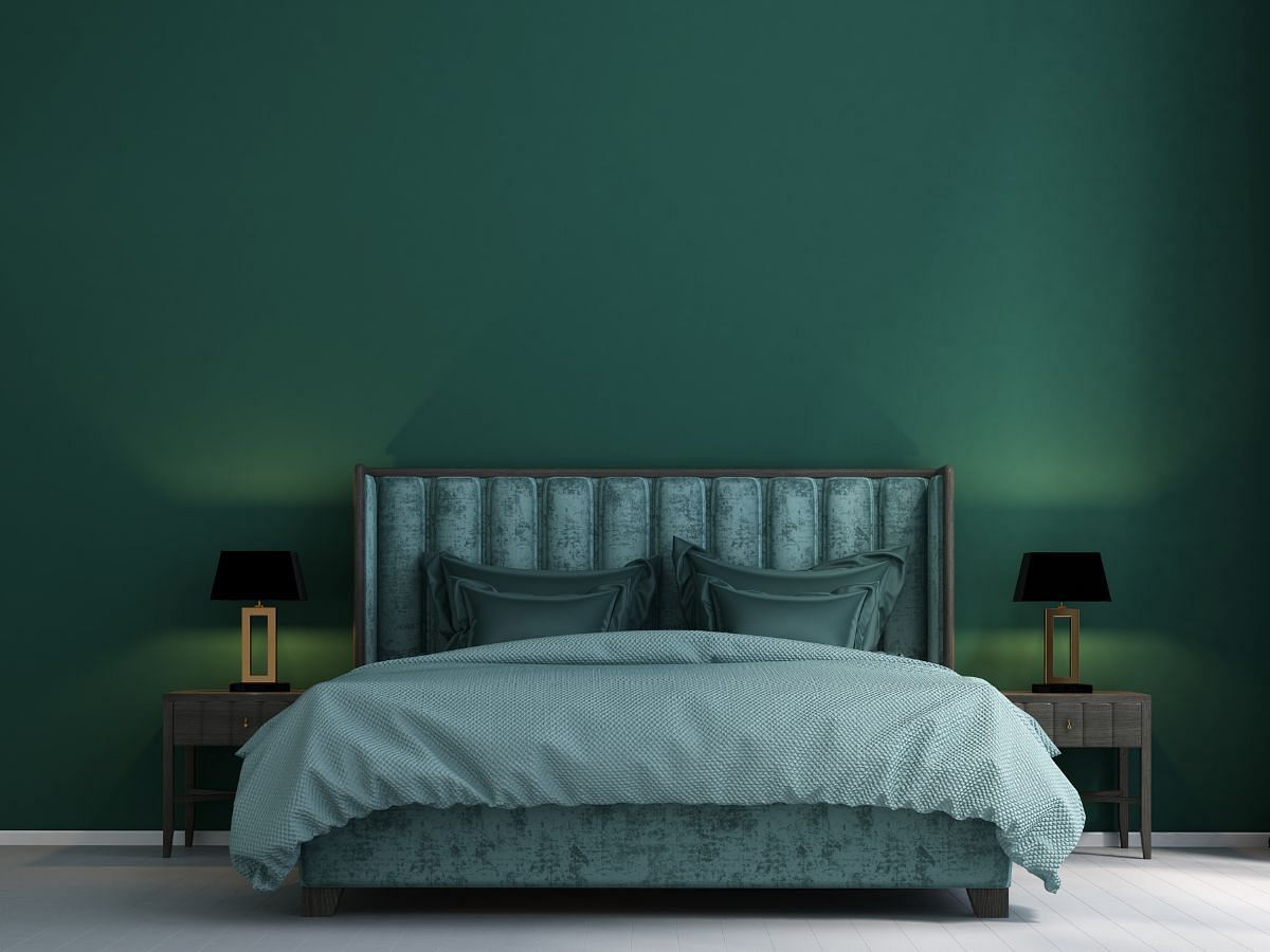 A soothing green paint color (Image via Freepik)