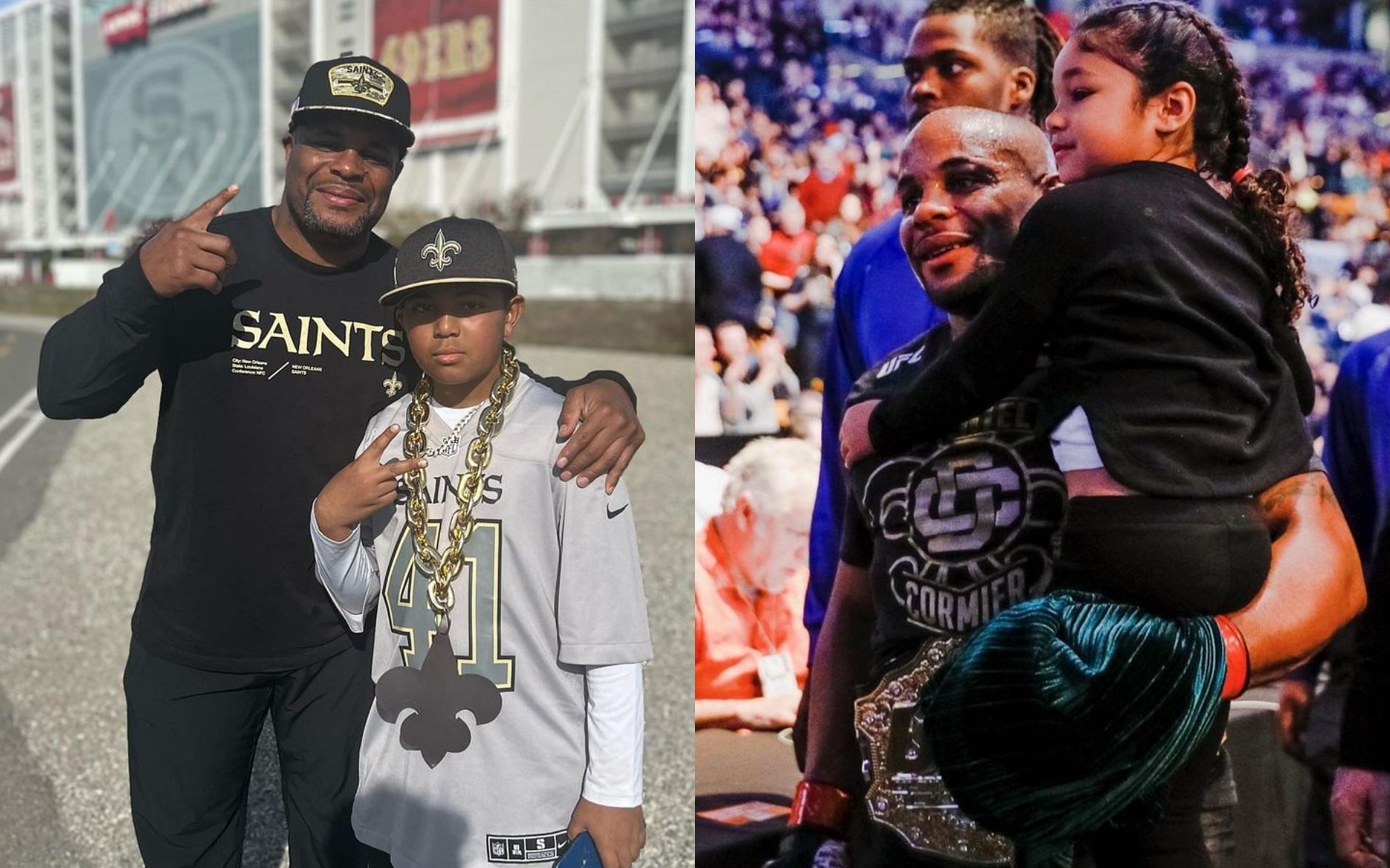 UFC Hall of Famer Daniel Cormier with his kids