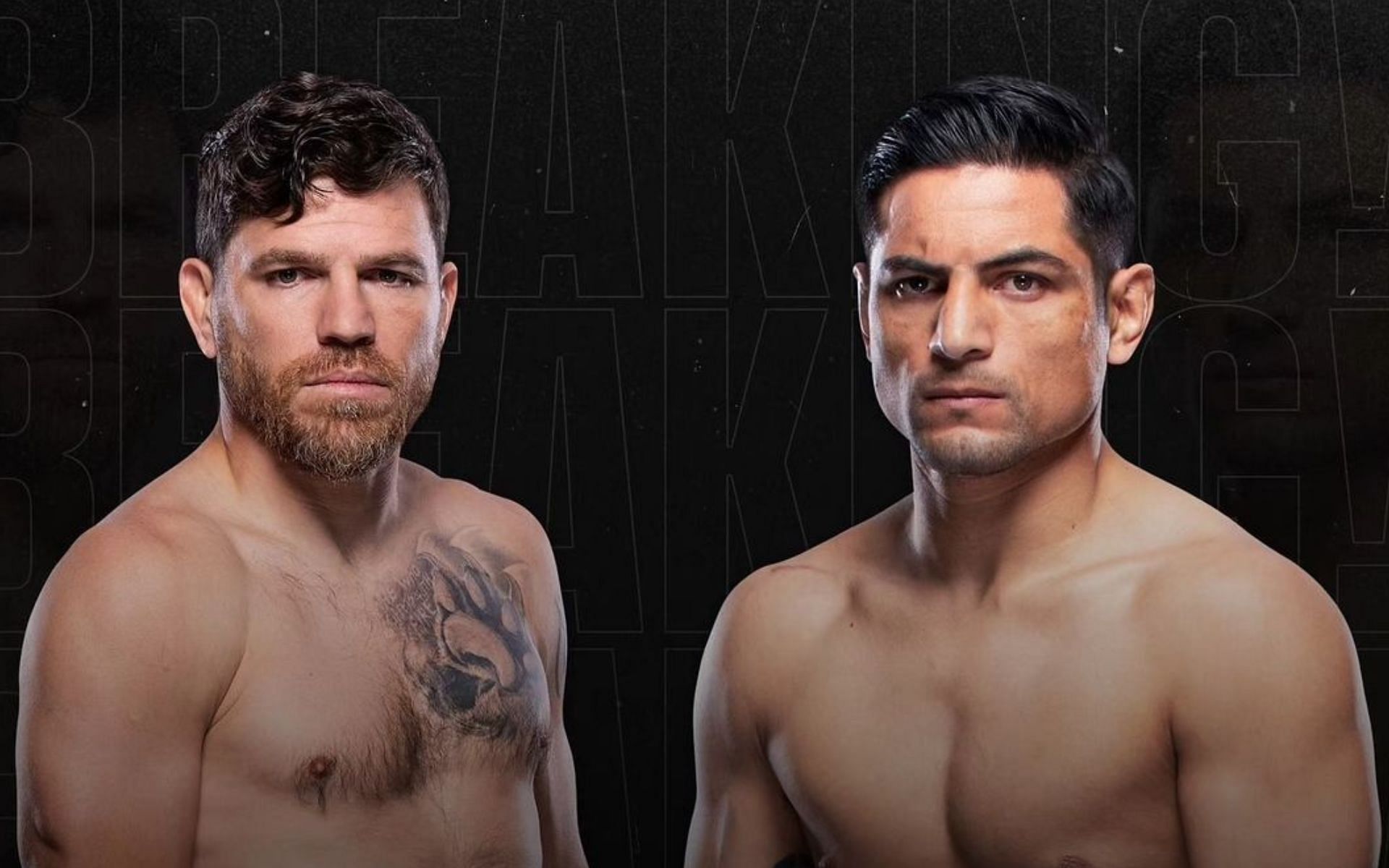 Jim Miller (left) takes on Gabriel Ben&iacute;tez (right) at the co-main event of UFC Fight Night 234 [Image courtesy @moggly_benitez on Instagram]