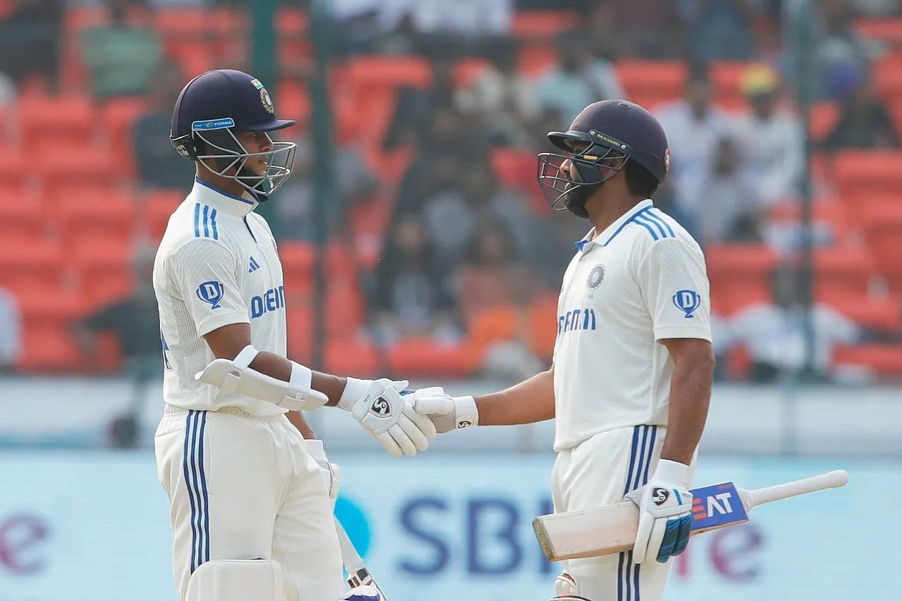 Yashasvi Jaiswal and Rohit Sharma strung together an 80-run opening partnership in just 12.2 overs. [P/C: BCCI]