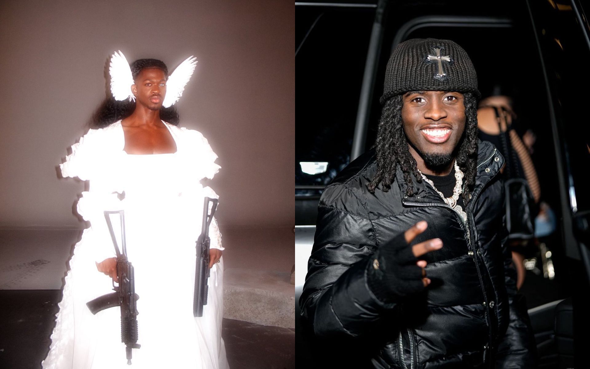 Kai Cenat says he &quot;hates&quot; Lil Nas X (Image via @LilNasX and @Kaimafiaupdates/X)