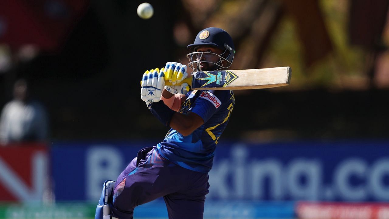 Sadeera Samarawickrama in action (Image Courtesy: ICC Cricket)