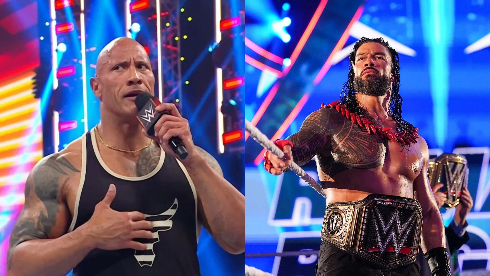 the rock vs roman reigns teased wwe raw day 1